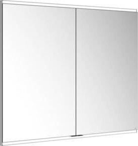 Keuco Spiegelschrank Royal Modular 2.0 mit 2 Drehtüren aus Kristall-Doppelspiegel, Weiß, B/H/T: 120 x 90 x 16 cm