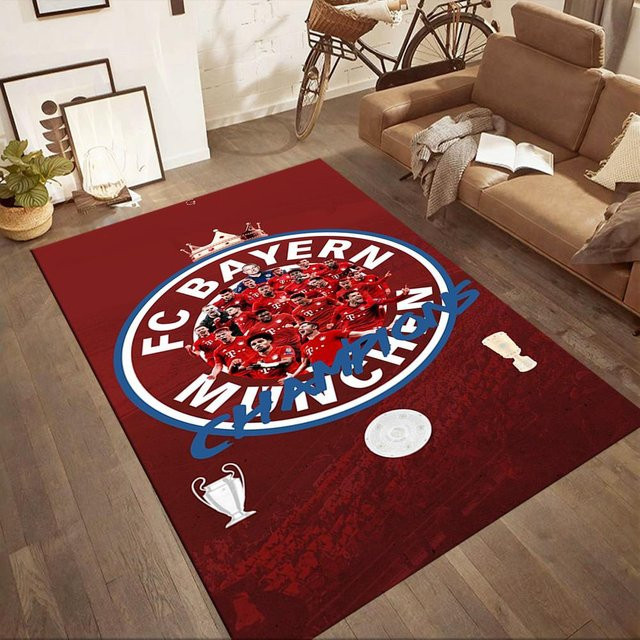 FC Bayern München Teppich von LivSpaceVibe in Rot, Rechteckig, B: 120 cm, T: 100 cm - Bild 1