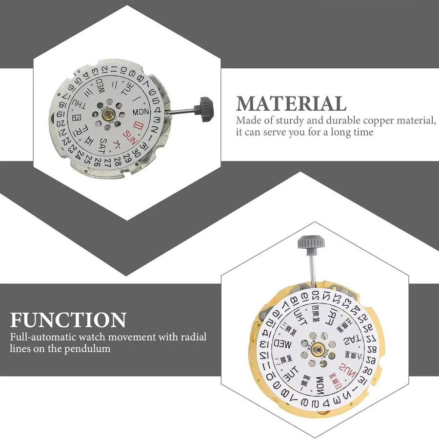 Miyota Automatikwerk, GMT, Datum, Messing - Bild 4