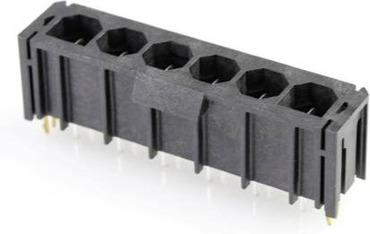 Molex Einbau-Stiftleiste Standard Schwarz mit 6 Polen - Bild 1