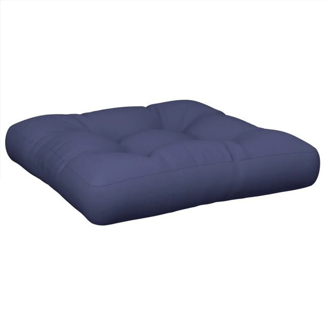 vidaXL Palettenkissen Marineblau aus Polyester, B/B/H: 50 x 50 x 12 cm - Bild 1