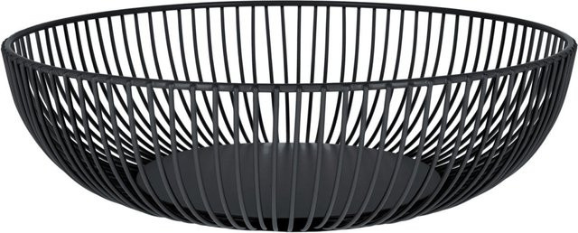 VEGA Obst- und Brotkorb Fraser aus Metall in Schwarz, Durchmesser: 28 cm, Höhe: 8 cm - Bild 1