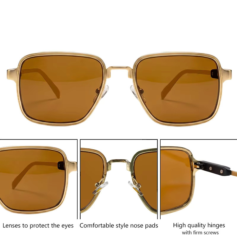 SEVENT PEOPLE Sonnenbrille, quadratisch, Metall, Vollrand, Damen - Bild 2