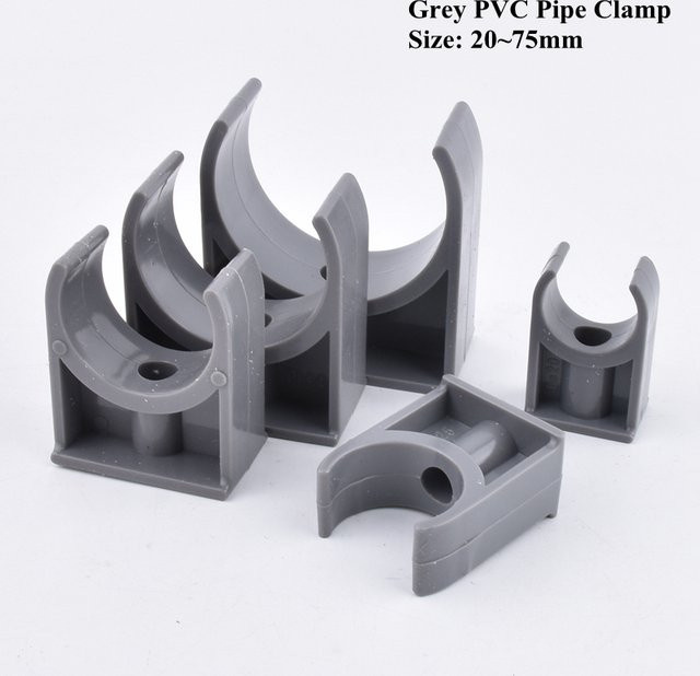 SgooHan U-förmige PVC Rohr Klemme aus Kunststoff in Grau für Bewässerung und Garten, Größe 20mm - Bild 1
