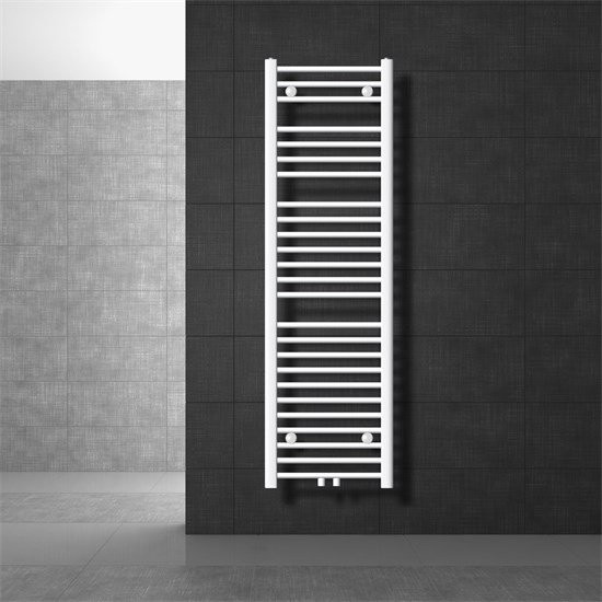LuxeBath Badheizkörper Sahara Handtuchheizstange aus Stahl, Weiß, B: 40 cm, H: 150 cm, mit Mittelanschluss - Bild 1
