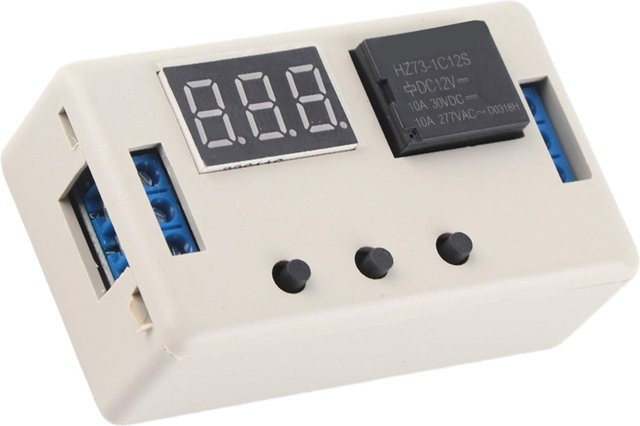 Neoglint 12V LED-Anzeige Einstellbares Zeitrelais Automatisierungssteuerungsschaltermodul in Weiß - Bild 1