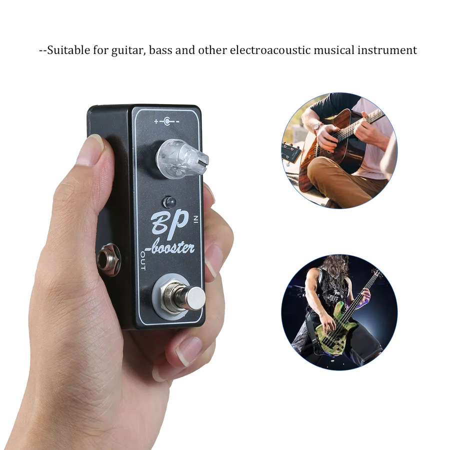 MOSKY BP Booster Audio Clean Boost Gitarrenpedal in Schwarz mit True Bypass Switching für Gitarre, Bass und Elektroakustik - Bild 3
