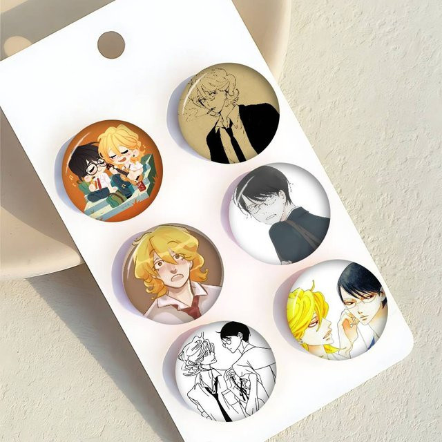 Anime Doukyuusei Rihito Sajo und Hikaru Kusakabe Soft Button Pin Abzeichen in Multicolor aus Metall für Gamer und Sammler - Bild 1