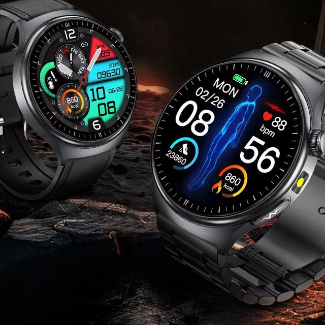 GUHUAVMI Smartwatch, Saphirglas, 1,73 Zoll, Blau, Unisex - Bild 1