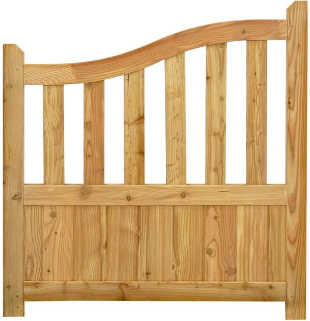 GartenLand Tor Vorgartenzaun GRAZ Gebogen aus Lärche Holz in Braun, B: 100 cm, H: 105 cm - Bild 1