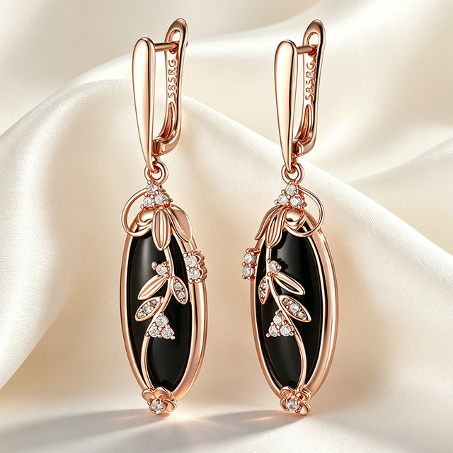 Kinel Ohrringe, 585 Gold, Roségold, Zirkonia, Damen - Bild 1