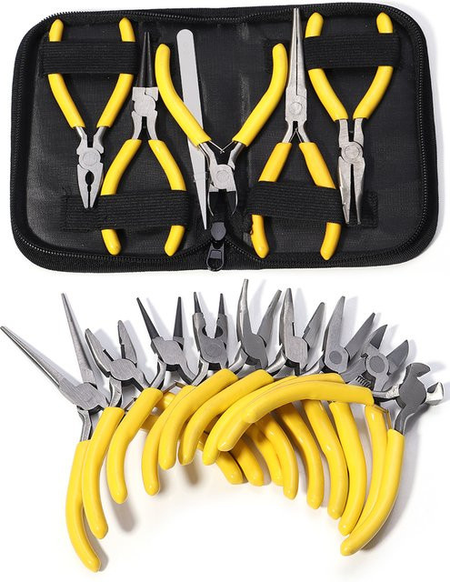 Edelstahl Mini Zangen Set in Gelb für DIY Schmuckherstellung und Handwerk - Bild 1