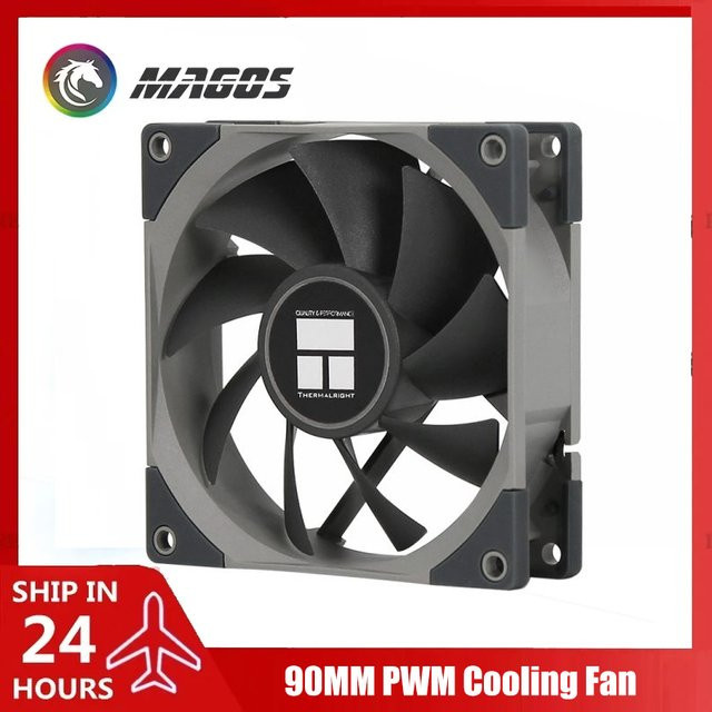 Thermalright TL-C9 PWM Kühlerlüfter 90mm Schwarz mit S-FDB Lager für ITX-Gehäuse und Radiatoren - Bild 1