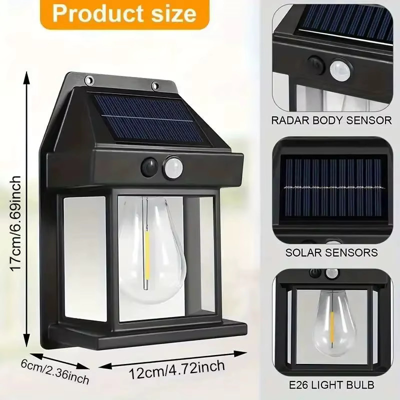 Leclstar Solarlampe für den Außenbereich mit Bewegungsmelder, LED Gartenlicht in Schwarz, warmweißes Licht - Bild 6