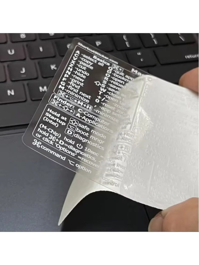 MAC OS Tastaturkürzel-Aufkleber mit Buchstaben-Design für dein MacBook, kratzfeste Hot-Key-Aufkleber für deinen Laptop - Bild 4