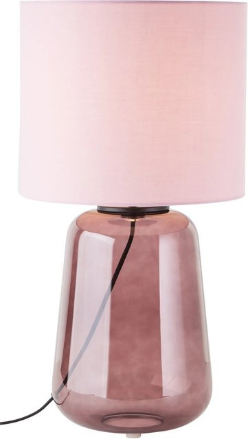 Brilliant Tischleuchte Hydra in Mauve und Violett mit Glas und Textil, Höhe: 56 cm - Bild 1