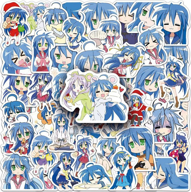 Bandai Anime Lucky Star Aufkleber, Izumi Konata, Sticker, multicolor - Bild 1