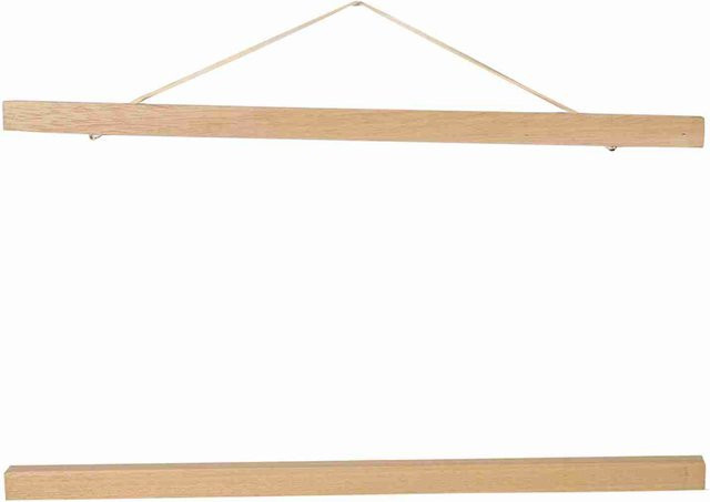 Moderner magnetischer Fotorahmen aus Holz von CosyHome in Weiß und Beige, Höhe: 40 cm - Bild 1