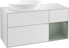 V&B Waschtischunterschrank Finion in Weiß lackiert, Breite: 120 cm, Tiefe: 50,1 cm, Höhe: 50,1 cm - Bild 1