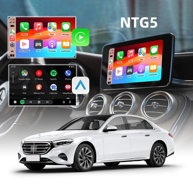 EzoneTronics Wireless CarPlay und Android Auto Nachrüstsatz Decoderbox für Mercedes Benz NTG 5.0 System (2015–2018), Farbe: Schwarz - Bild 1