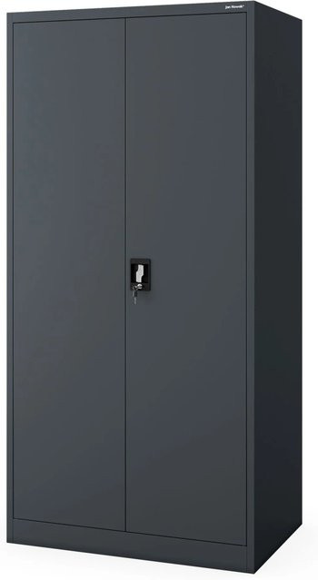 JAN NOWAK Abschließbarer Hauswirtschaftsschrank DAWID D600 in Anthrazit mit Regalböden und Kleiderstange, H: 185 cm, B: 90 cm, T: 60 cm - Bild 1