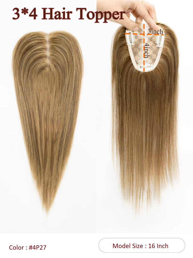 CC YOUNG Echthaar-Topper für Damen, ohne Pony, Clip-in - Bild 2