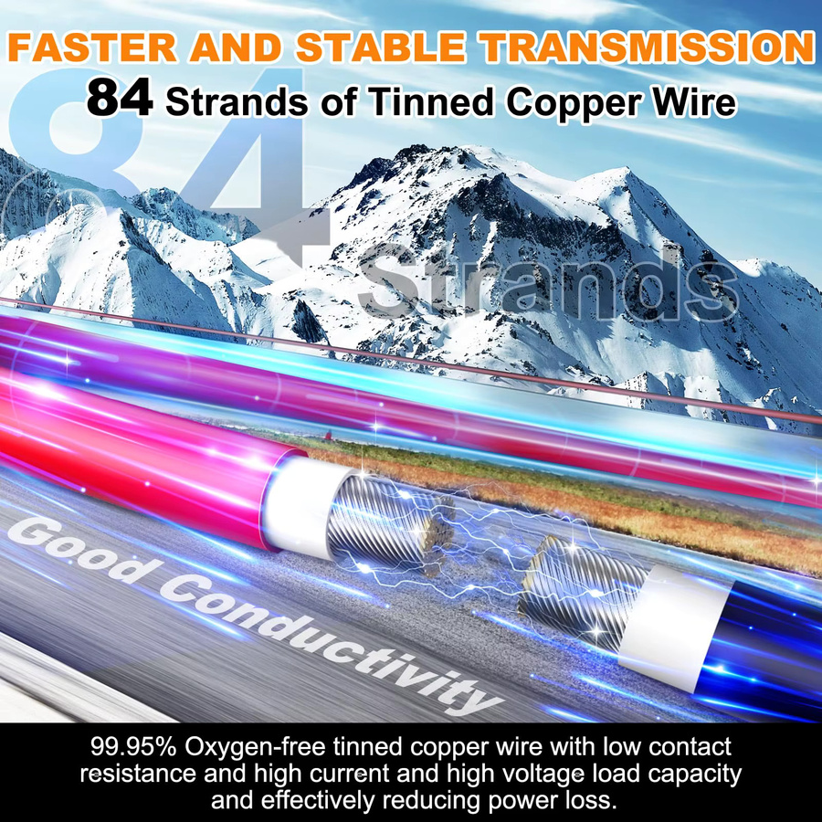 PowMr Solarkabel PV-Photovoltaik-Kabel 10AWG 6mm² TÜV-zertifiziert in Rot und Schwarz - Bild 5