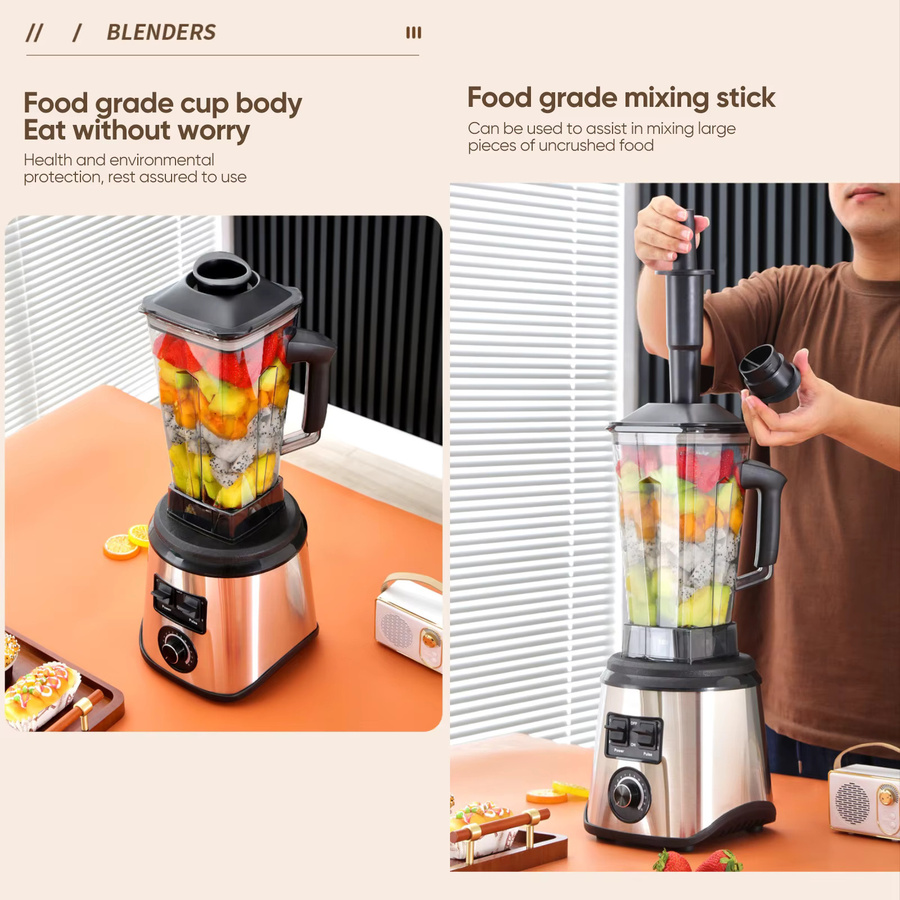 Lpnove 3in1 Multifunktionaler Mixer aus Edelstahl in Silber für Smoothies, Säfte und Eis - Bild 5