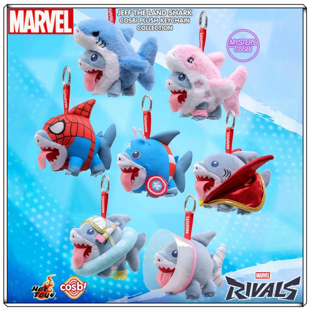 Hot Toys Marvel Cosbi Marvel Rivals Jeff The Land Shark, Schlüsselanhänger Blind Box, Sammelfigur - Bild 1