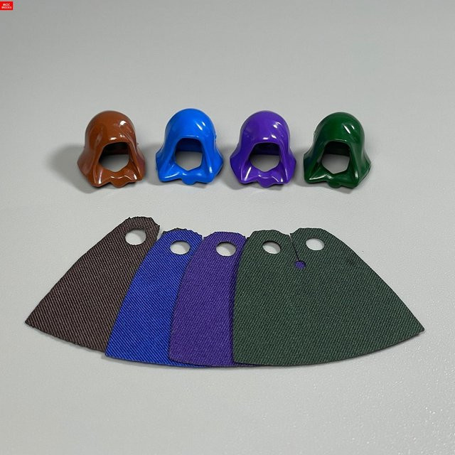 Yiran Toy Bausteine Blau Weiß Schwarz Grün Kapuze Umhang Körperbaustein - Bild 1