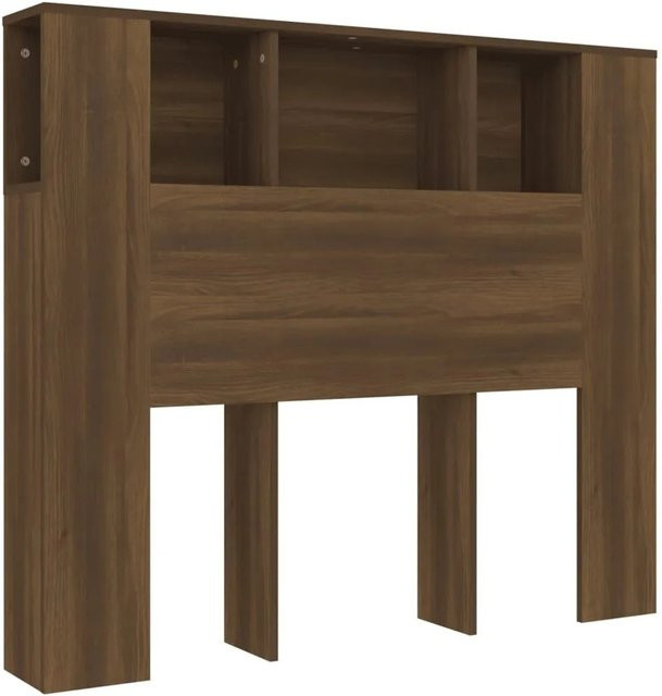 vidaXL Kopfteil mit integrierten Ablagen in Eiche Braun, B/T/H: 120 x 18,5 x 102,5 cm - Bild 1