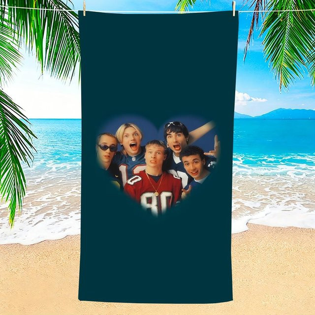 B-Backstreet Boys Mikrofaser Strandtuch, schnelltrocknend und sandfrei, blau, Breite: 100 cm, Höhe: 50 cm - Bild 1