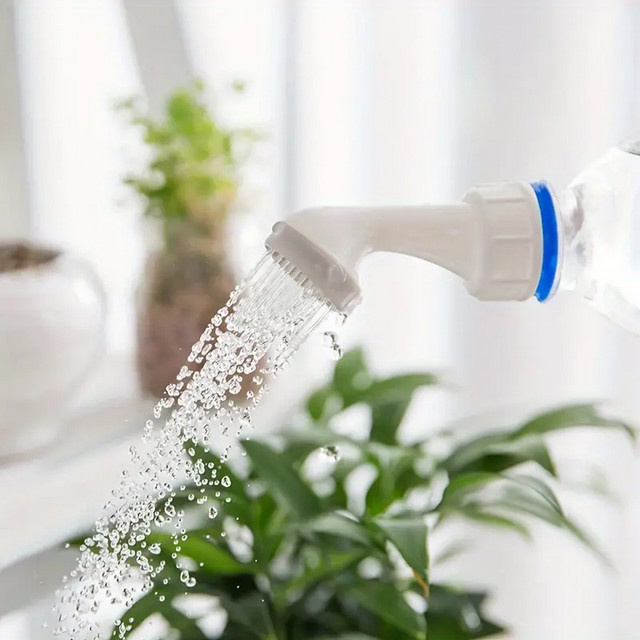 Fashion Home Bewässerungswerkzeug für kleine Pflanzen, praktischer Sprinkler-Wasserflaschenverschluss aus Kunststoff in Grau und Weiß - Bild 1
