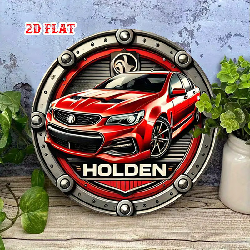 Potdemiel Retro Metallschild Rund Rot mit Lochung für Wanddeko aus Aluminium - Bild 3