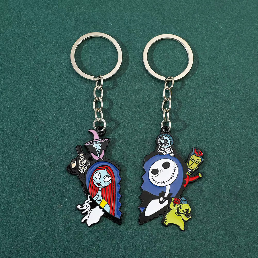 Bandai Schlüsselanhänger, Sally & Jack Skellington, Herzförmig, Unisex - Bild 4