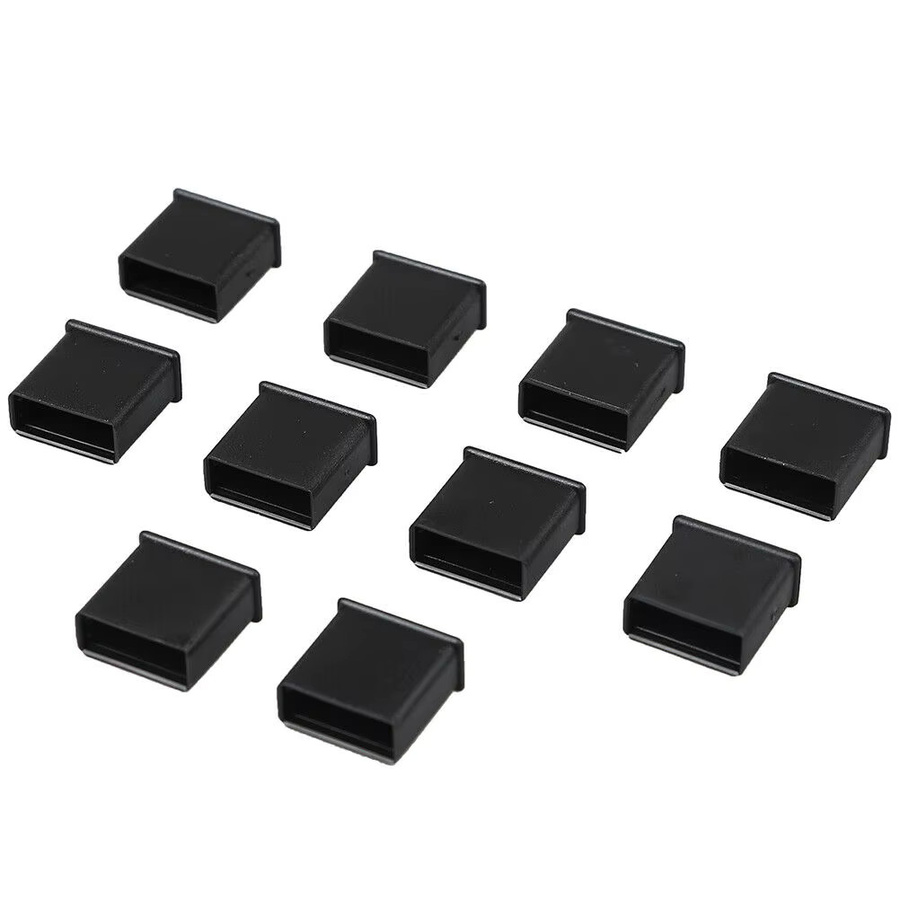 10er Set USB-A Staubschutz Kappen aus Kunststoff in Weiß - Bild 2