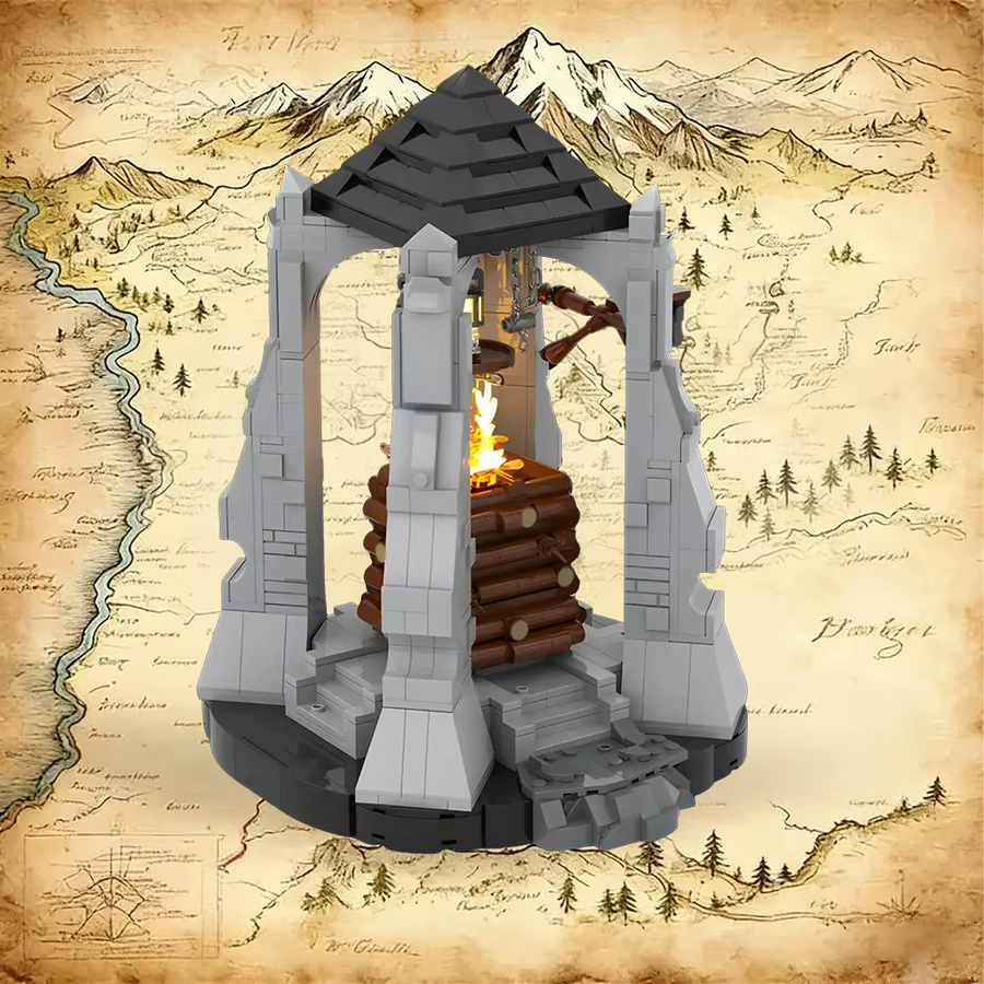 Gobricks Der Herr der Ringe Gondor-Leuchtturm, Bausteine Modellbausatz - Bild 3