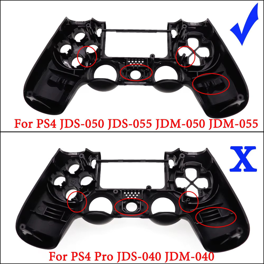 TingDong Hartschale Gehäuse Abdeckung und Tasten Mod Kit für PS4 5.0 Controller JDS JDM-050 und JDS JDM-055 aus Vollkunststoff - Bild 2