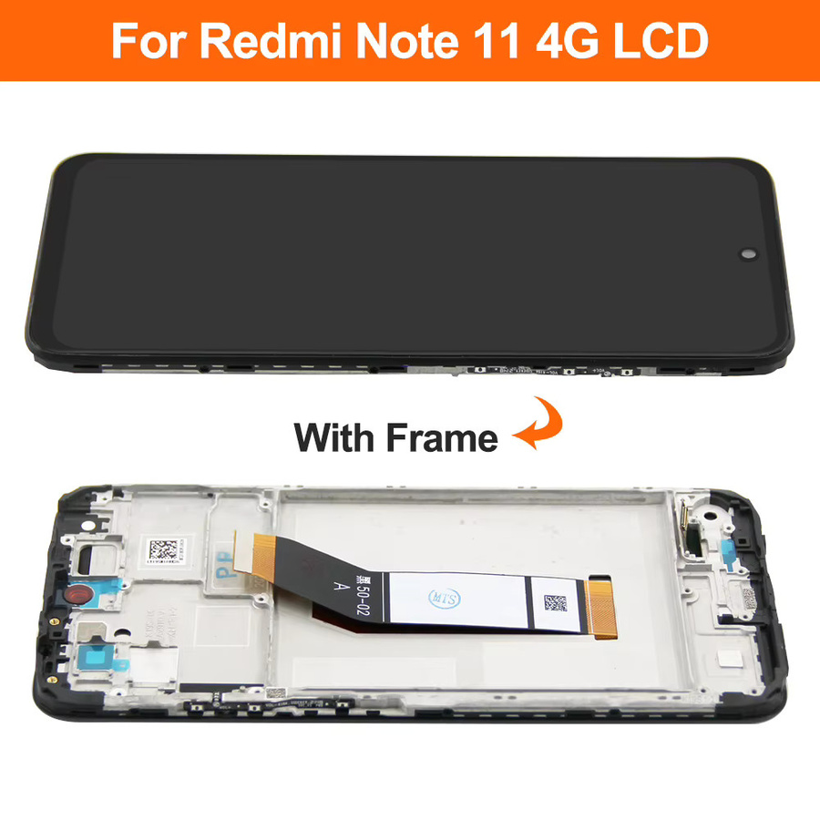 Xiaomi Redmi Note 11 4G LCD Display Touchscreen Digitalisierer Baugruppe Ersatz in Schwarz 6.5 Zoll - Bild 6