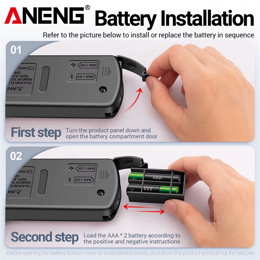 ANENG PN106 Multimeter-Zangenmessgerät für AC/DC Spannung, Strom, Widerstand, Kapazität und NCV Induktion mit True RMS - Bild 3