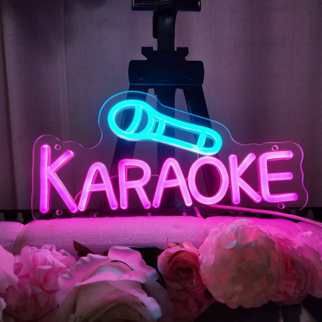 Karaoke LED Neon Licht Zeichen in Multicolour für Party, Bar und Studio zur Wanddekoration - Bild 1