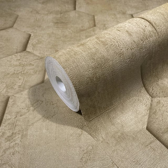Marburg Vliestapete Modern Geometric in Braun, Gelb und Beige mit FSC-Zertifizierung - Bild 1