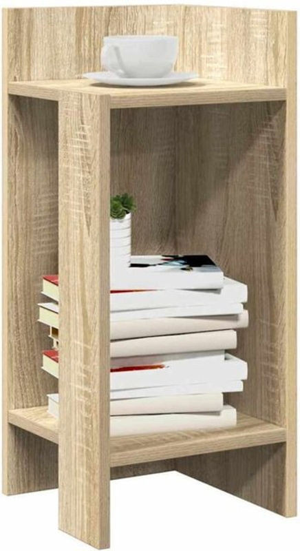 Vidaxl Beistelltisch Set 2 Stück in Braun Sonoma-Eiche, Modernes Design aus Holzwerkstoff, B/T/H: 25,5 x 27 x 60 cm - Bild 1