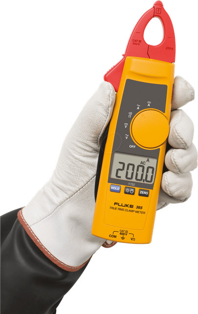 Fluke 365 Strommesszange Digital-Multimeter CAT III 600V Schwarz Rot Gelb - Bild 2