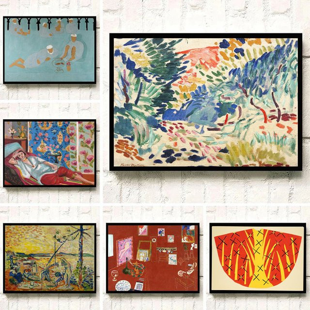 Potdemiel Wandbild Henri Matisse Abstract Leinwandgemälde Mehrfarbig - Bild 1