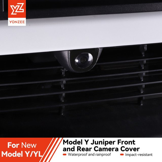 YZ Kamera Abdeckung für Tesla Modell Y L, Wasserdichte Anti-Kollision Schutz und Fahrzeugdekoration, Schwarz - Bild 1