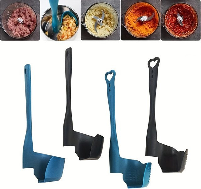 Rotierender Silikon-Spatel für Vorwerk Thermomix TM5 TM6 TM31 in Blau, 2-teiliges Set - Bild 1