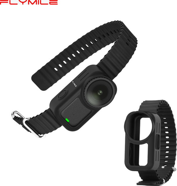 Flymile Erweiterungsband Silikonhülle für DJI Osmo Nano in Schwarz mit Handschlaufe und stoßfestem Schutz - Bild 1