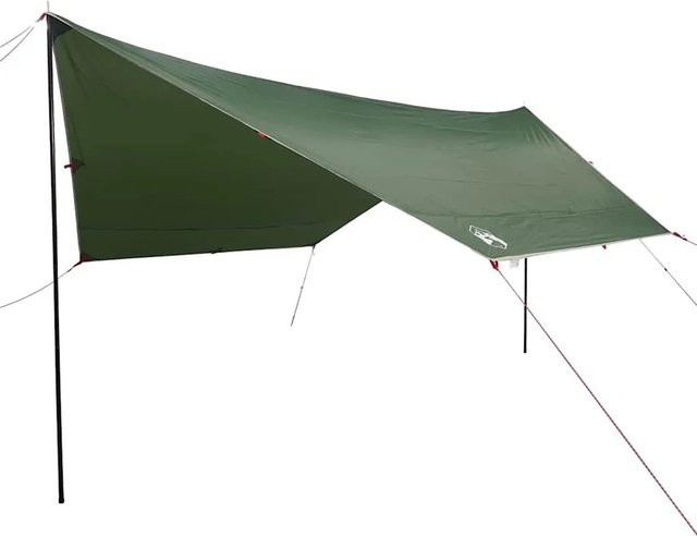 vidaXL Tarp aus Polyester in Grün, wasserdicht, B/T/H: 380 x 380 x 210 cm - Bild 1