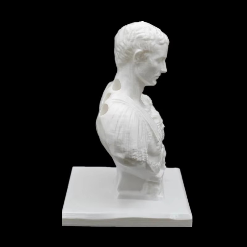 Kreativer Stifthalter Julius Caesar als dekorative Büro-Ornamente in Weiß aus Resin - Bild 2